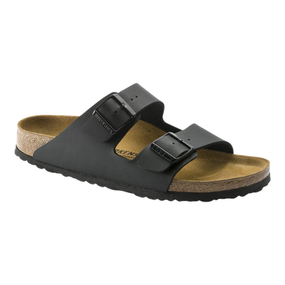 Birkenstock Arizona Unisex Sandals — Black Birko-Flor – Front View