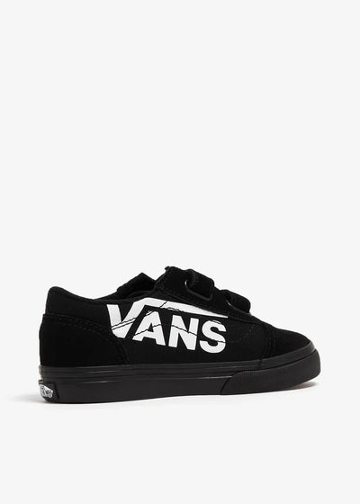 Vans Old Skool Toddlers Logo Detail Baby/Toddler (TD) Sneakers — Black Low-Top