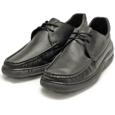 P-5422 Paco Black Leather Lace up Pinosos Made in Spain