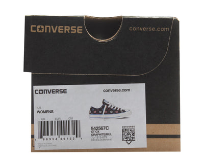 Converse Chuck Taylor All Star Ox Polka Dots Sneakers — Graphite Low-Top