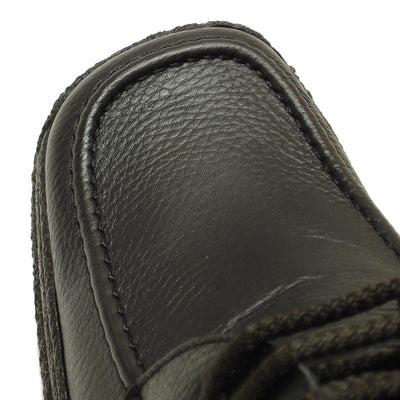 P-5455 Javier Black Leather Lace up Pinosos Made in Spain