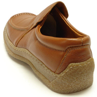 P-5456 Javier Tan Leather Slip on Loafer Pinosos Made in Spain
