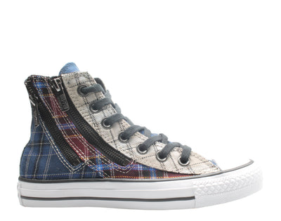 Converse Chuck Taylor All Star Dual Zip Hi Plaid Bordeau Sneakers — White