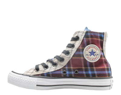 Converse Chuck Taylor All Star Dual Zip Hi Plaid Bordeau Sneakers — White