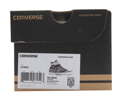 Converse Chuck Taylor All Star Hi Stripe Dolphin Women's Sneakers — Black