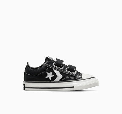 Converse Star Player 76 Baby/Toddler (TD) Sneakers — Black/White Canvas