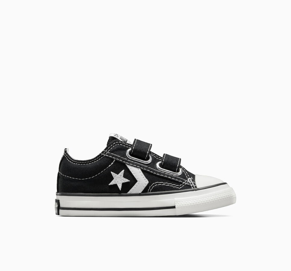 Converse Star Player 76 Baby/Toddler (TD) Sneakers — Black/White Canvas