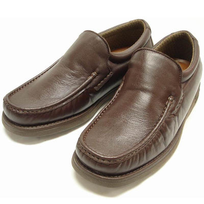 P-5614-668 Black Leather Slip on Loafer Pinosos Made in Spain