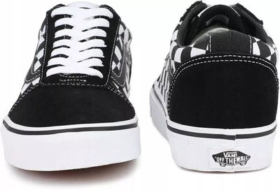 Vans Ward Checkered Men's Sneakers — Black/White Suede
