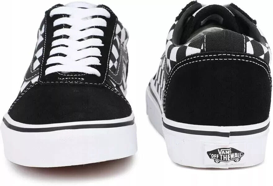 Vans Ward Checkered Men's Sneakers — Black/White Suede