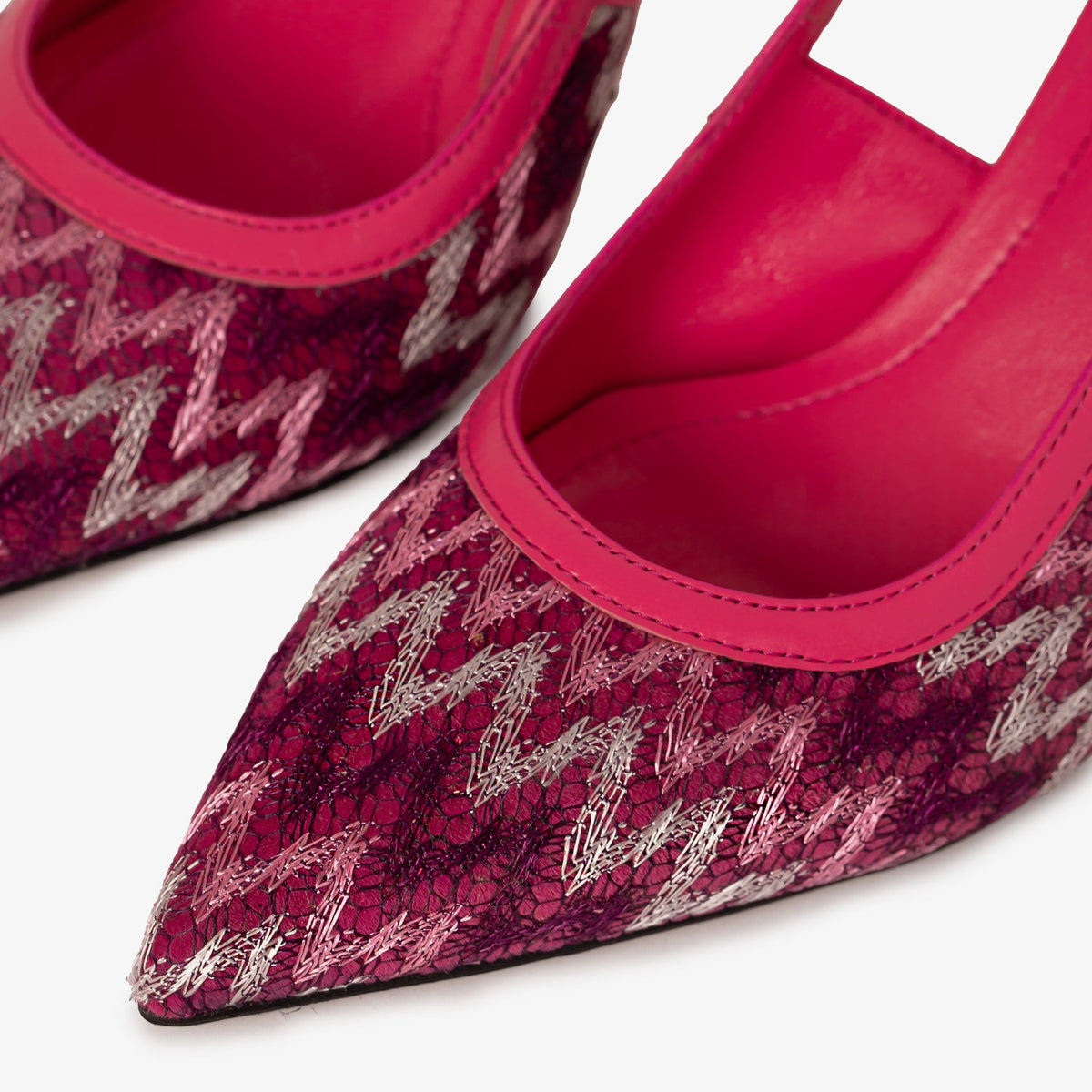 Vinci Leather The Napoli Fuchsia Leather Slingback Women Sandal – product view 3