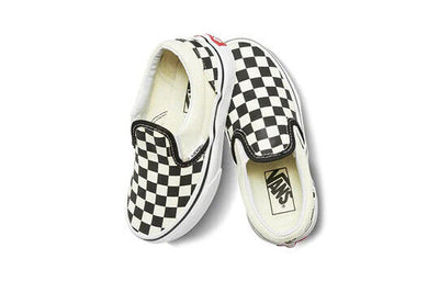Vans Classic Kids' Sneakers — Black/White/Checkerboard