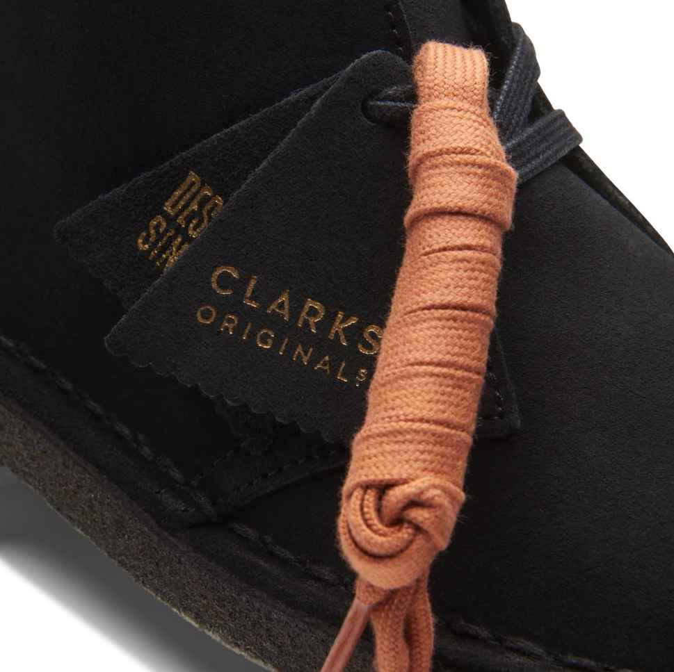 Clarks Desert Boot -Black Suede 26155524 WOMEN'S