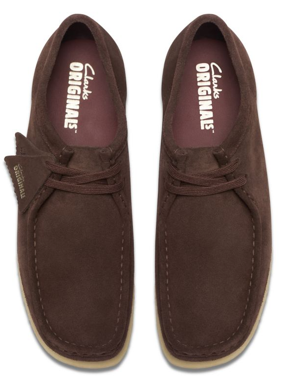 Clarks Originals Wallabee Men's Dark Brown Suede 26156606 — sole view