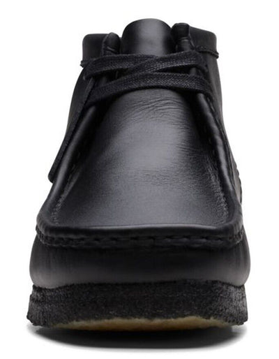 Clarks Wallabee Boot - Black Leather - 26155512 - Men's