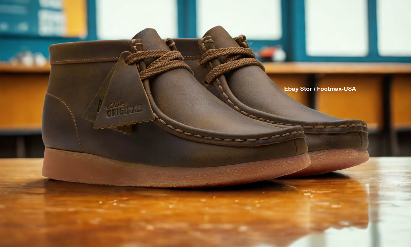 Clarks (Kids / Juniors) Wallabee Boot Beeswax - 26168134
