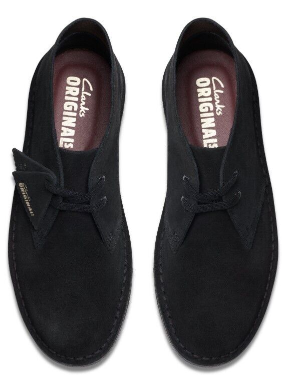 Clarks Desert Boot -Black Suede 26155524 WOMEN'S