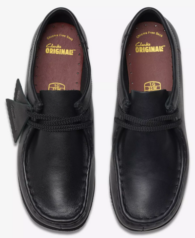 Clarks Wallabee Black Leather - 26168045 - KID'S / JUNIORS
