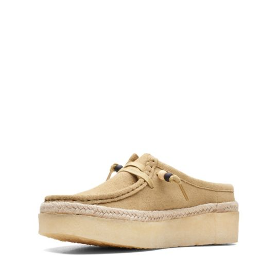 Clarks Originals Wallabee Cup Lo Women's Maple Suede 26164431 — rear view