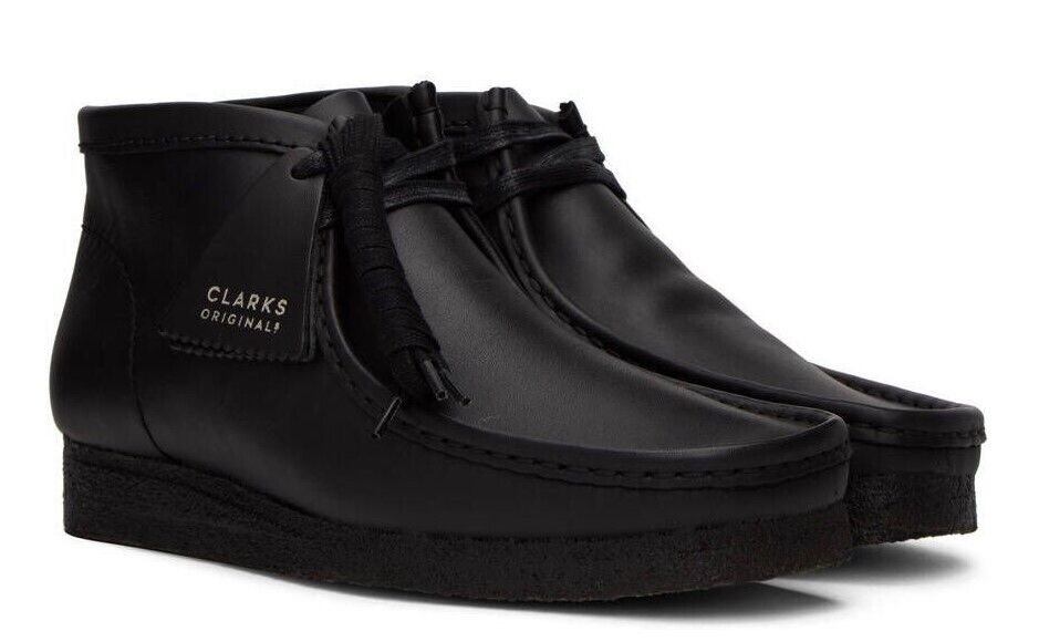 Clarks Originals Wallabee Boot Men's Black Leather 26155512 — product view 2