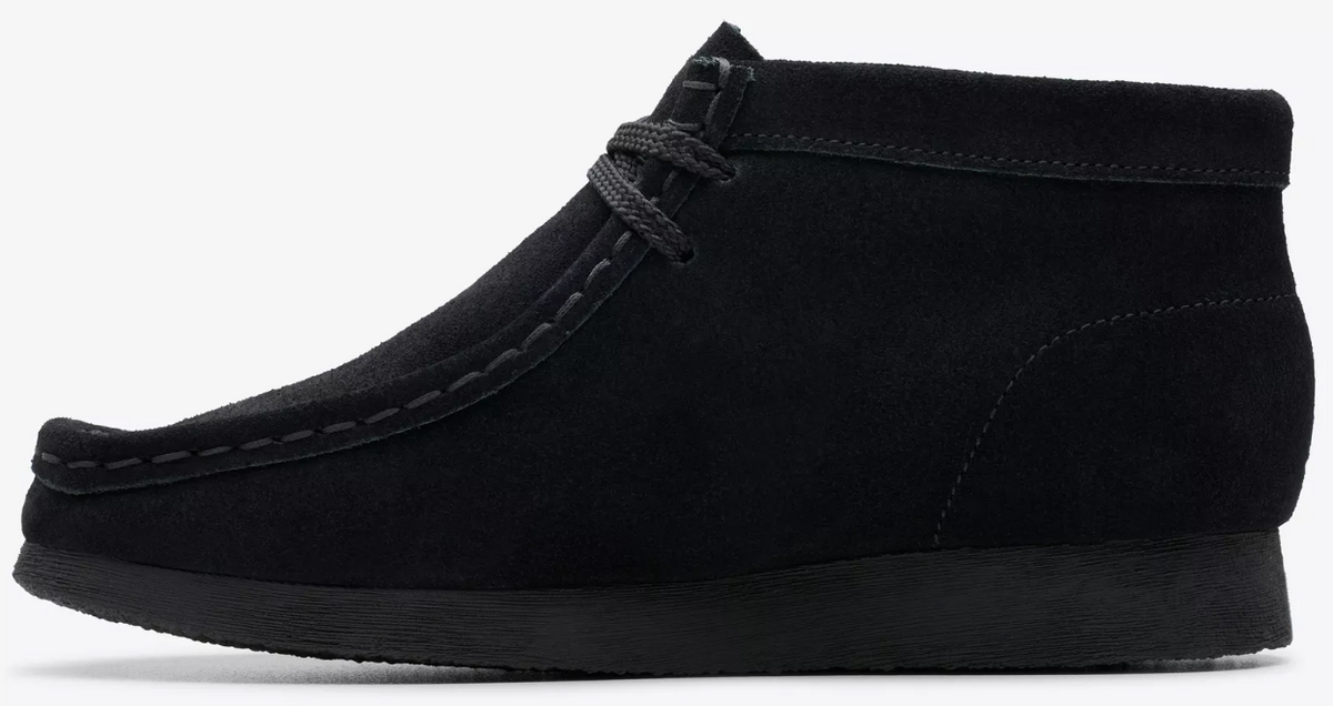 Clarks Originals Wallabee Boot Kids' Unisex Black Suede 26168044 — product view 3