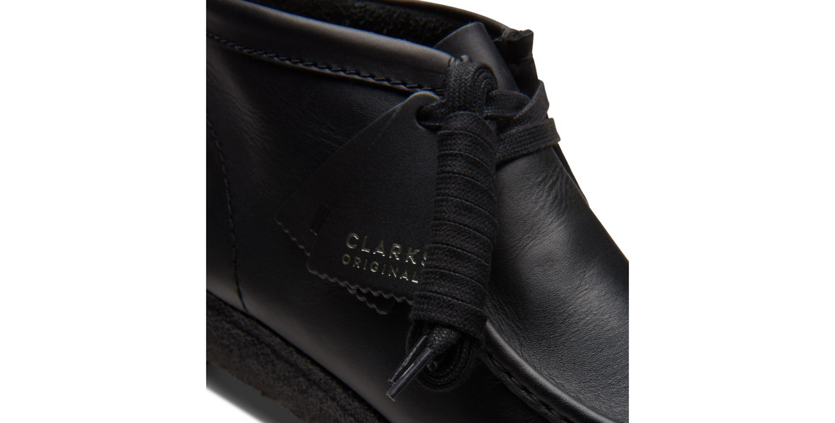 Clarks Originals Wallabee Boot Men's Black Leather 26155512 — product view 3