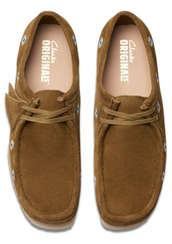 Clarks Originals Wallabee Men's Dark Olive Embroidered Suede 26175852 — product view 5