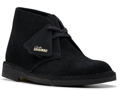 Clarks Desert Boot -Black Suede 26155524 WOMEN'S