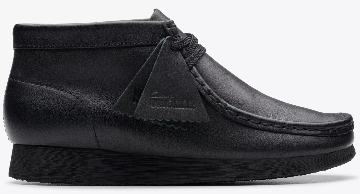 Clarks Wallabee Boot - 26168041 - KIDS / JUNIORS (BLACK LEATHER)