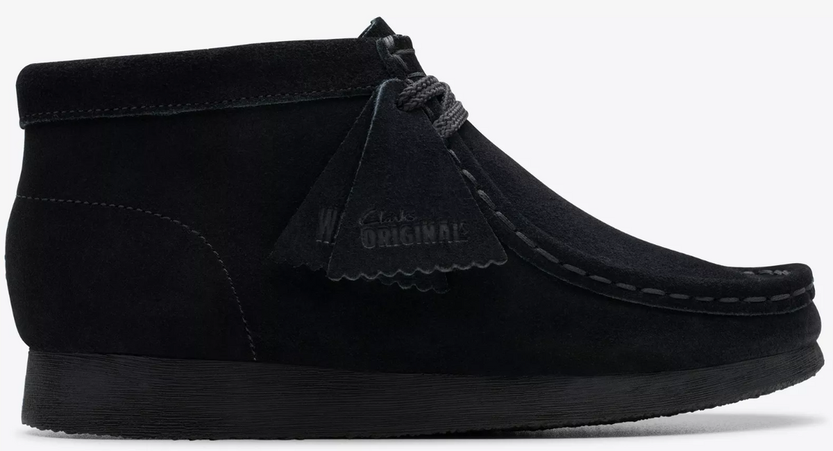 Clarks Originals Wallabee Boot Kids' Unisex Black Suede 26168044 — product view 1