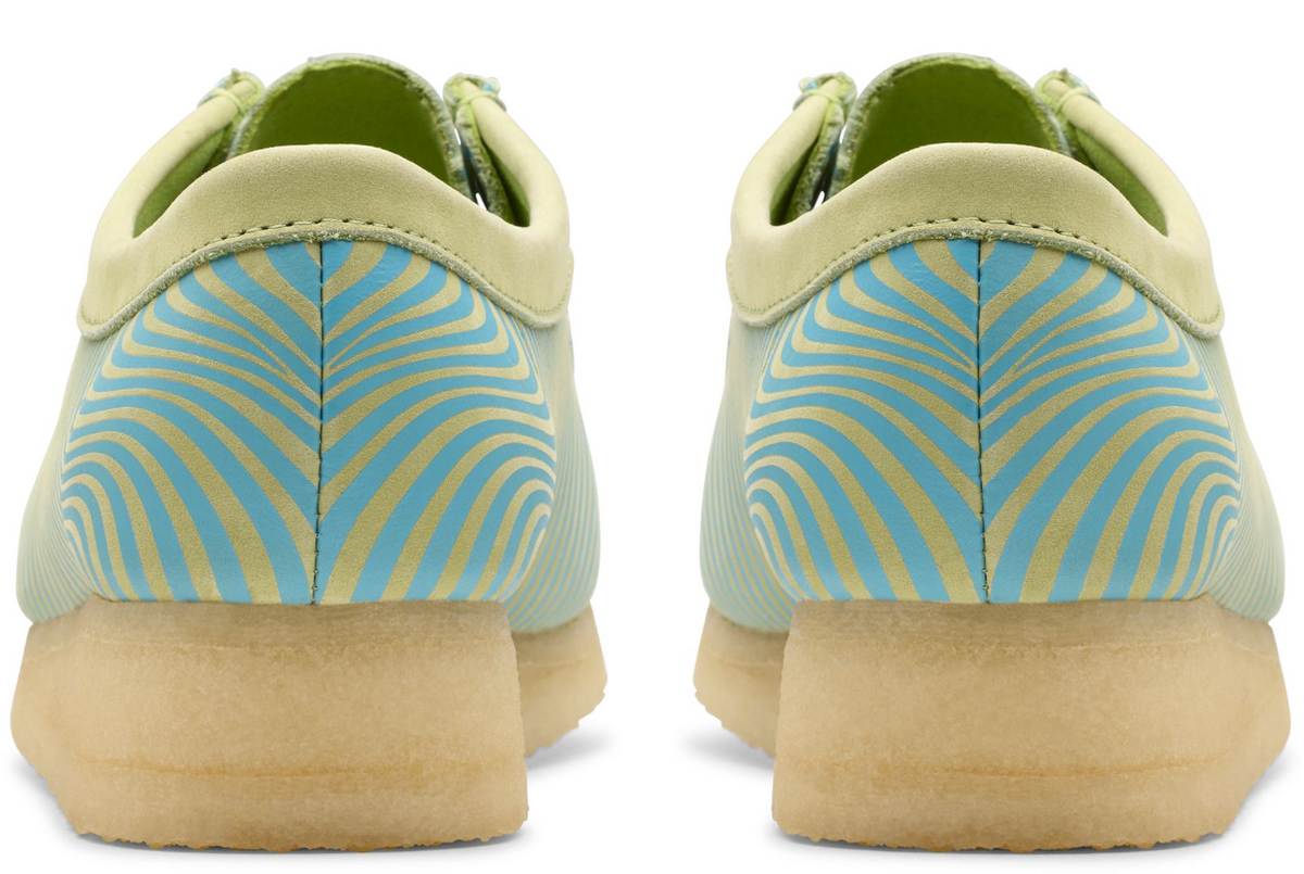 Clarks Originals Wallabee Women's Blue Lime Print Nubuck 26175834 — product view 7