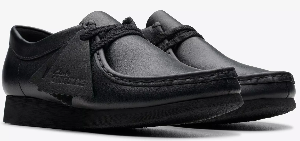 Clarks Wallabee Black Leather - 26168045 - KID'S / JUNIORS