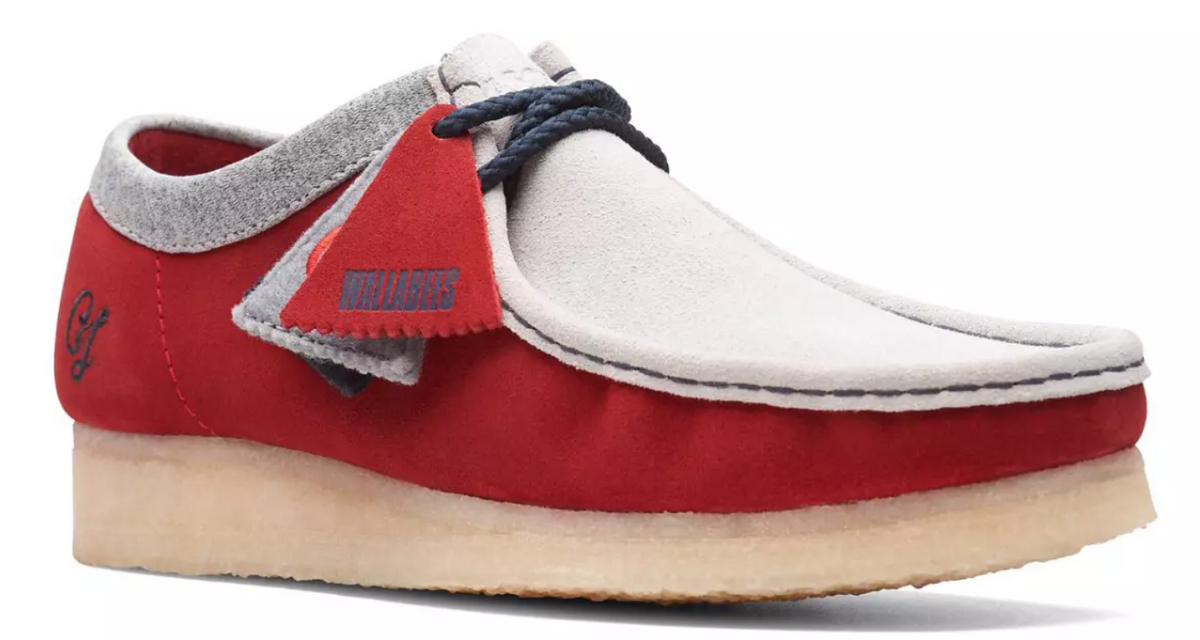 Clarks Originals Wallabee VCY Men's Red Grey Suede 26166291