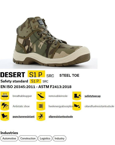 Safety Jogger, Steel Toe Work Boot, Desert Multi — product view 1