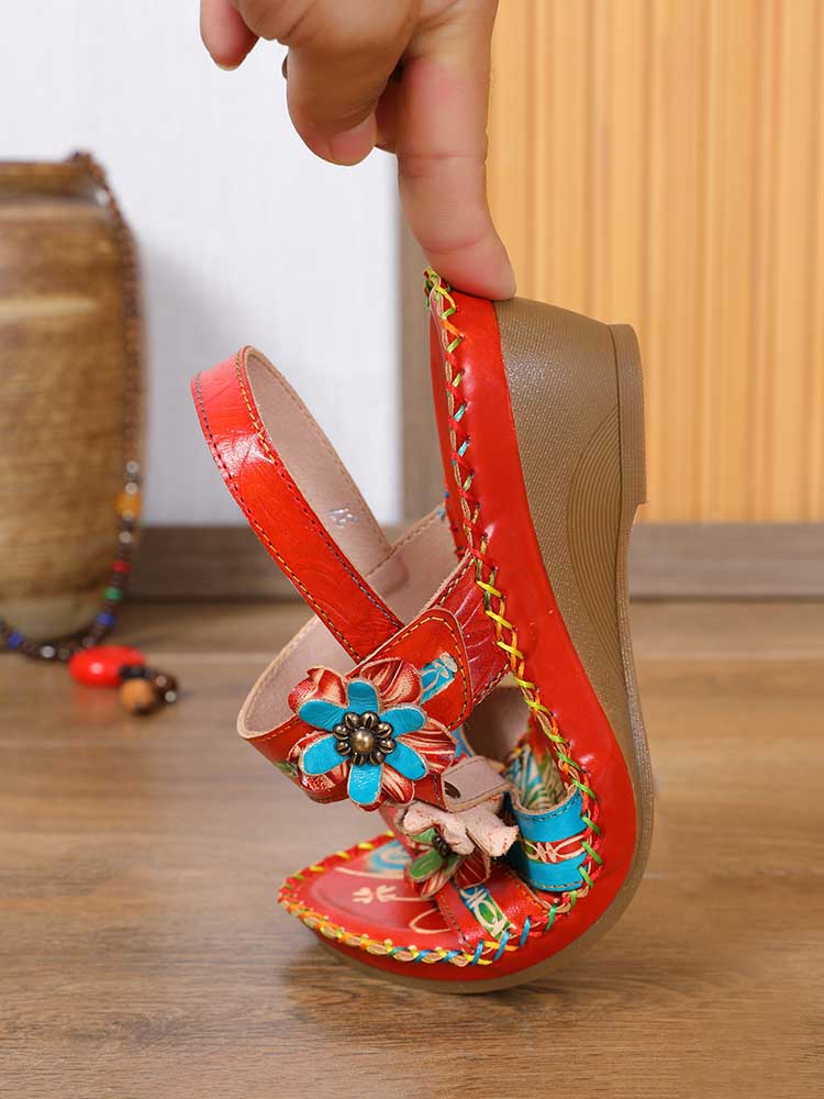 Zaria Flowers Embossing Sandals – product view 11