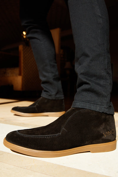 The Belek Black Open Walk Suede Leather Men Boot Final Sale!