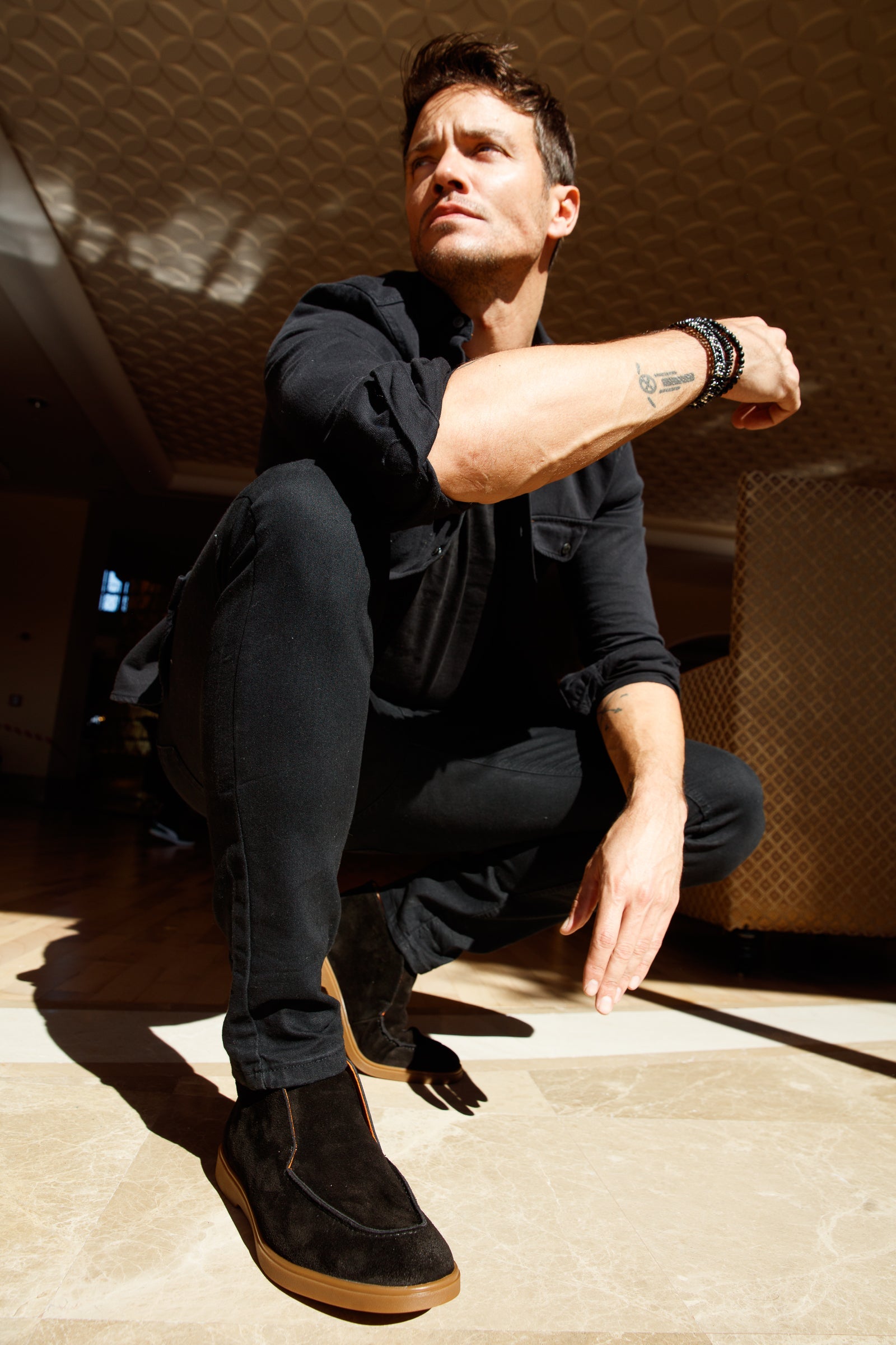 The Belek Black Open Walk Suede Leather Men Boot Final Sale!