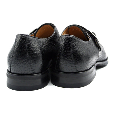 Zelli Italia Men's 59-503-BLK ROMAN Peccary Monk Strap, Black