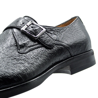 Zelli Italia Men's 59-503-BLK ROMAN Peccary Monk Strap, Black