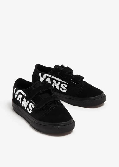 Vans Old Skool Toddlers Logo Detail Baby/Toddler (TD) Sneakers — Black Low-Top