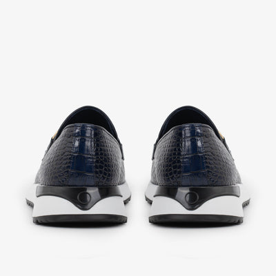 The Padova Navy Blue Leather Men Sneaker