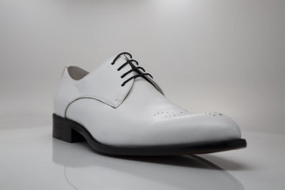 Carrucci Calfskin Oxford - White
