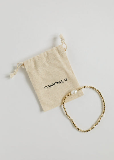 Natural Pearl + 14k Gold Filled Beaded || Anklet or Bracelet