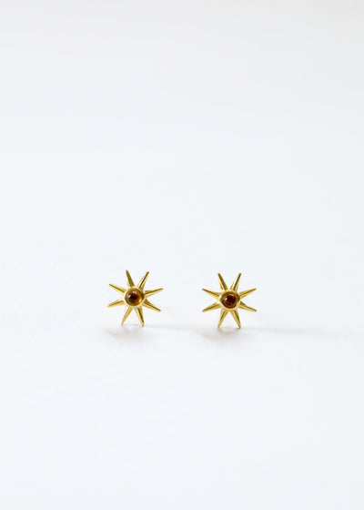 18K Gold Vermeil + Baltic Sea Amber || Sunshine Earrings 