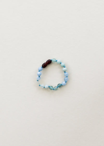 Amazonite + Aquamarine + Fluorite || Gemstone Anklet or Bracelet