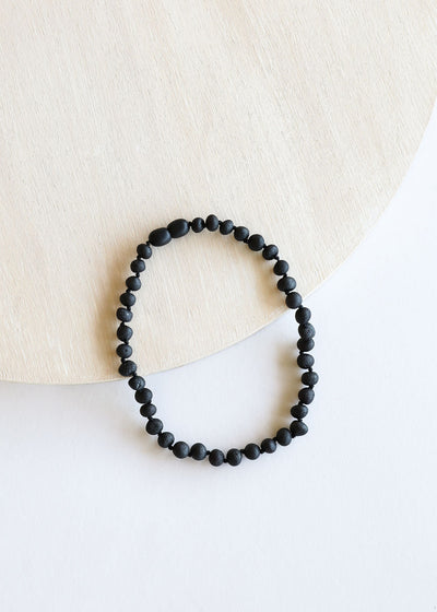 Raw Black Baltic Amber || Necklace