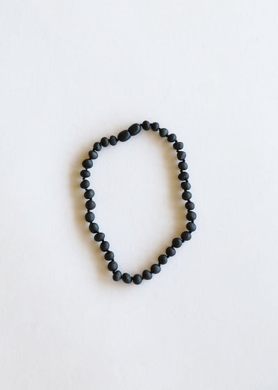 Raw Black Baltic Amber || Necklace