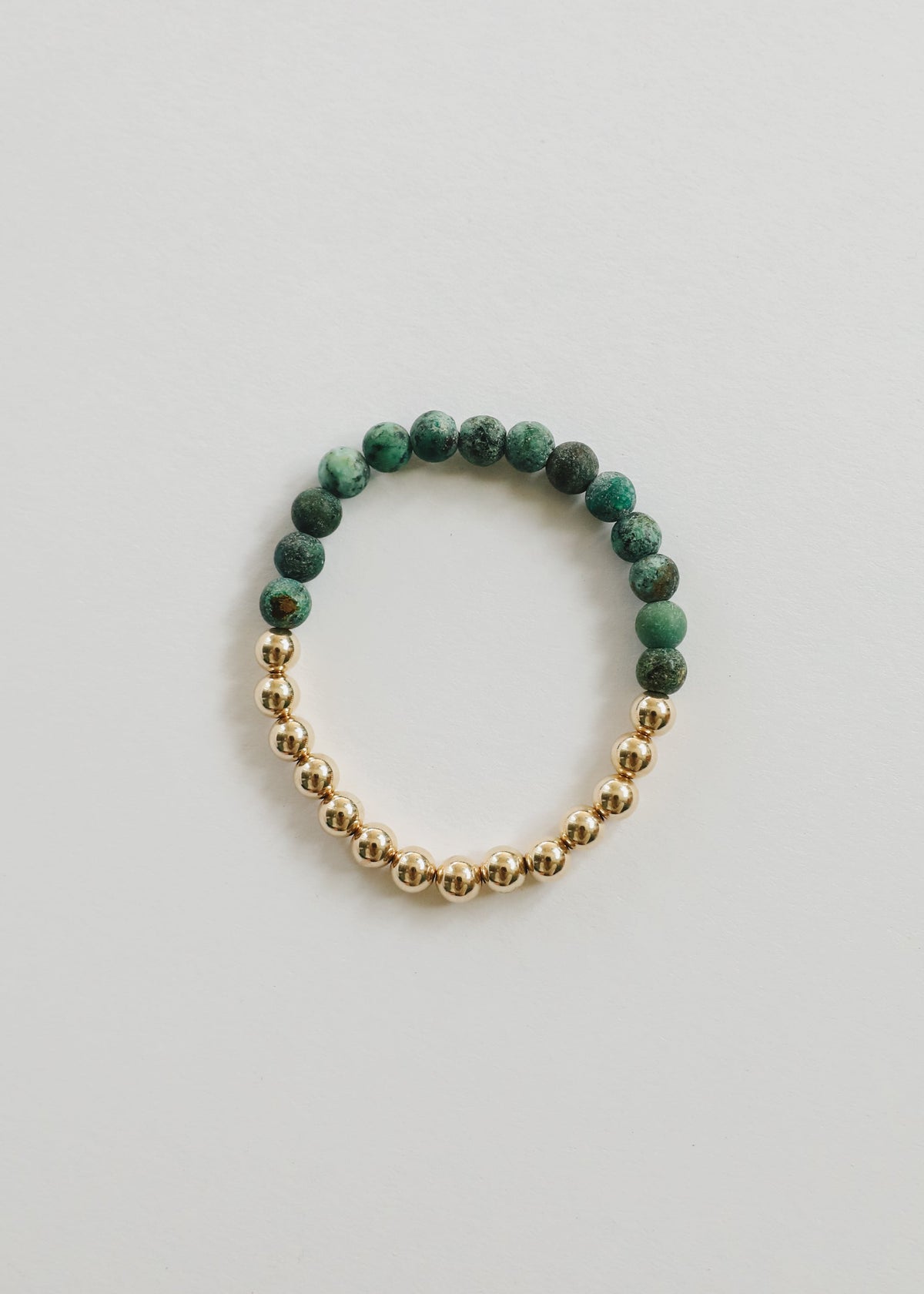 Turquoise Jasper :14k Gold Filled Sun + Moon || Adult Bracelets