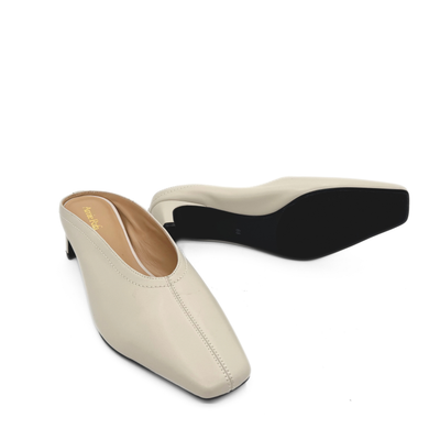 Junie Heeled Leather Mule