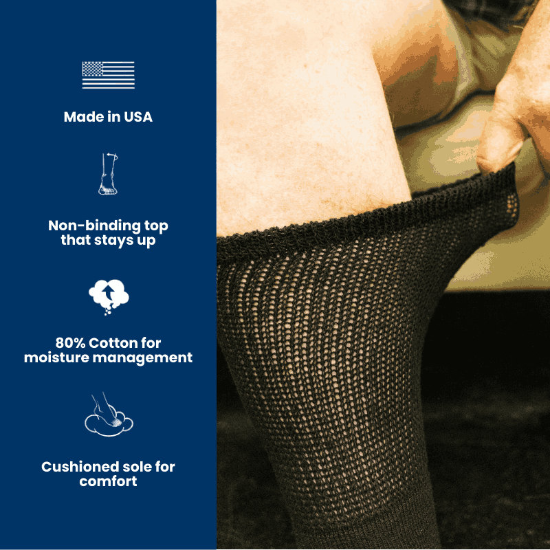 Women's Cotton Diabetic Crew Socks (6 Pair) – product view 10